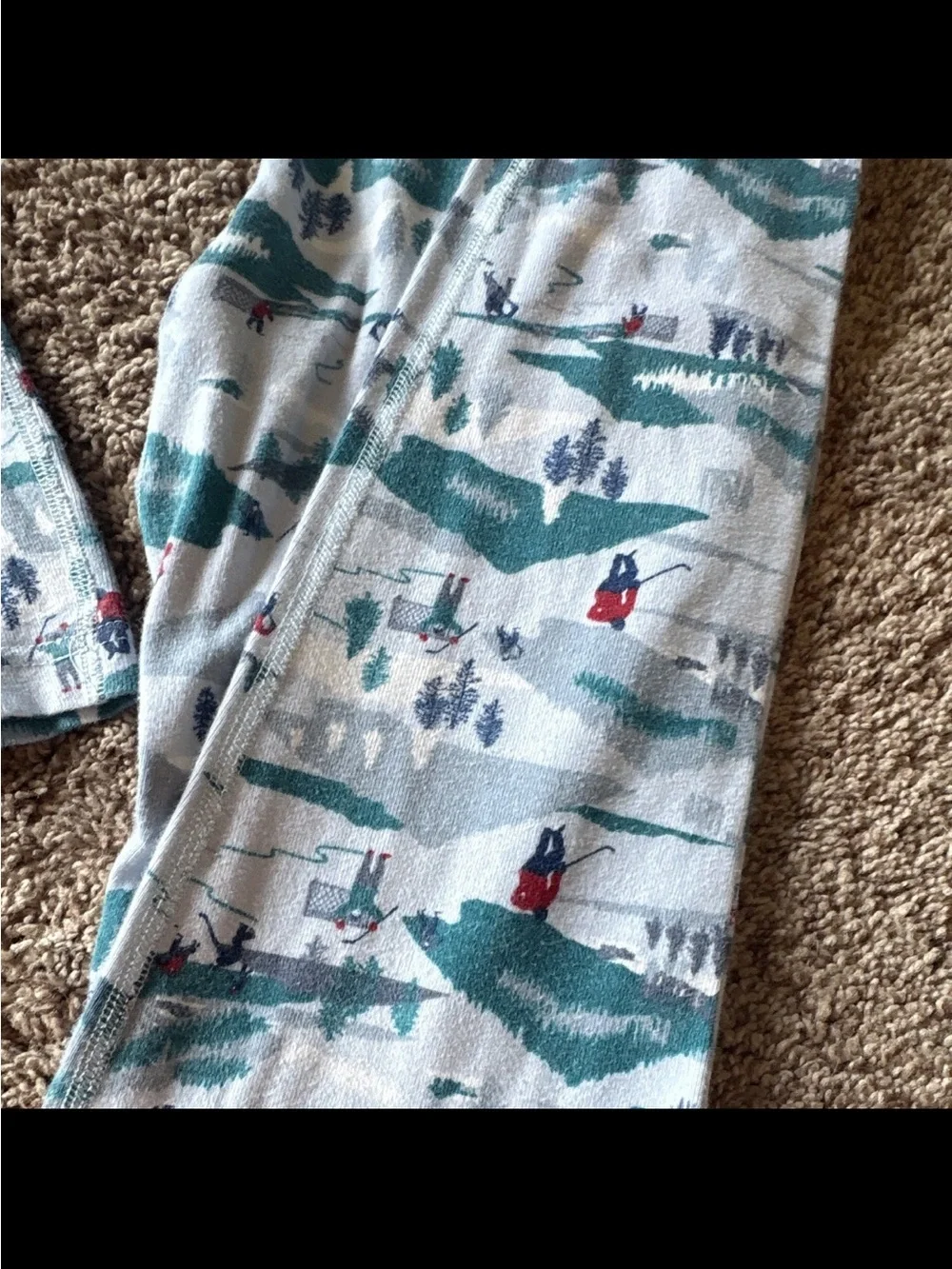 Hanna Andersson Mountain Ski Print Pajama Set - Blue & Gray